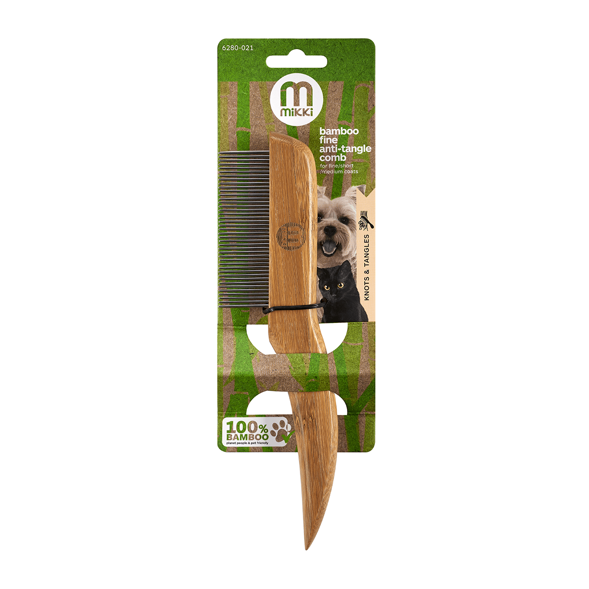 Bamboo Anti-Tangle Rotating Teeth Comb - Fine_thumbnail_0