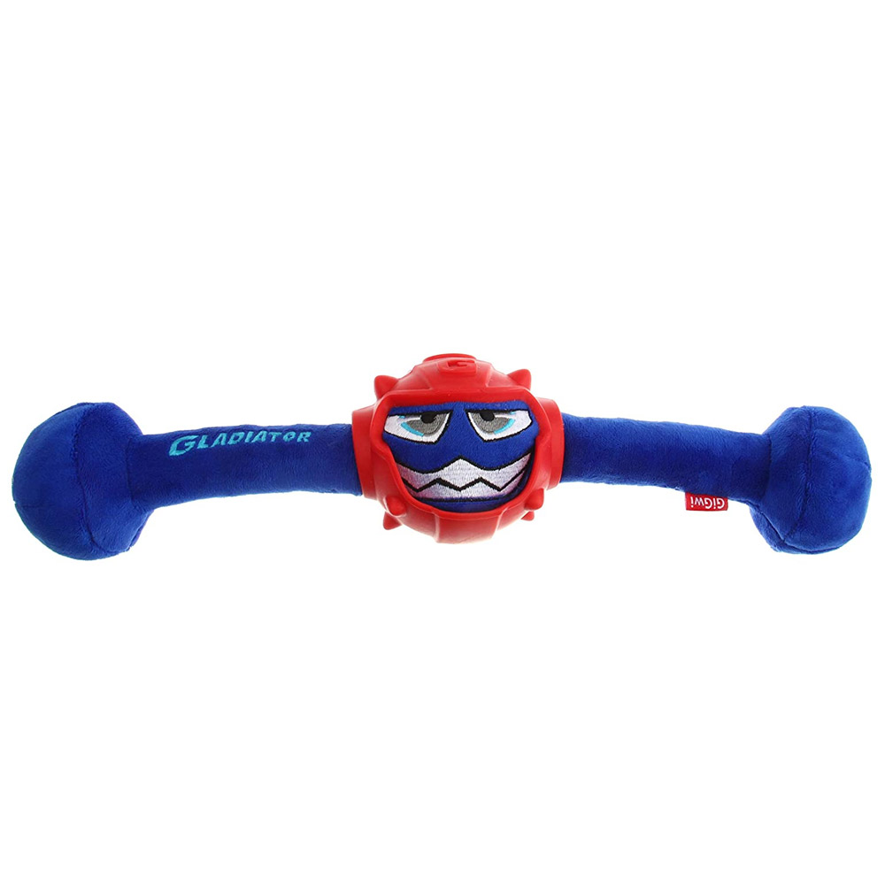 GiGwi Gladiator Squeaker Inside Plush/TPR Dog Toy (Medium)_thumbnail_0