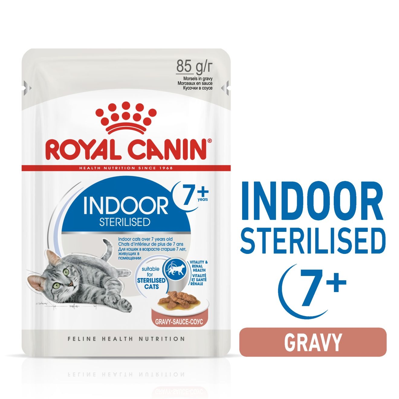Feline Health Nutrition Indoor 7+ Gravy (Wet Food - Pouches) 12 x 85 g_thumbnail_0