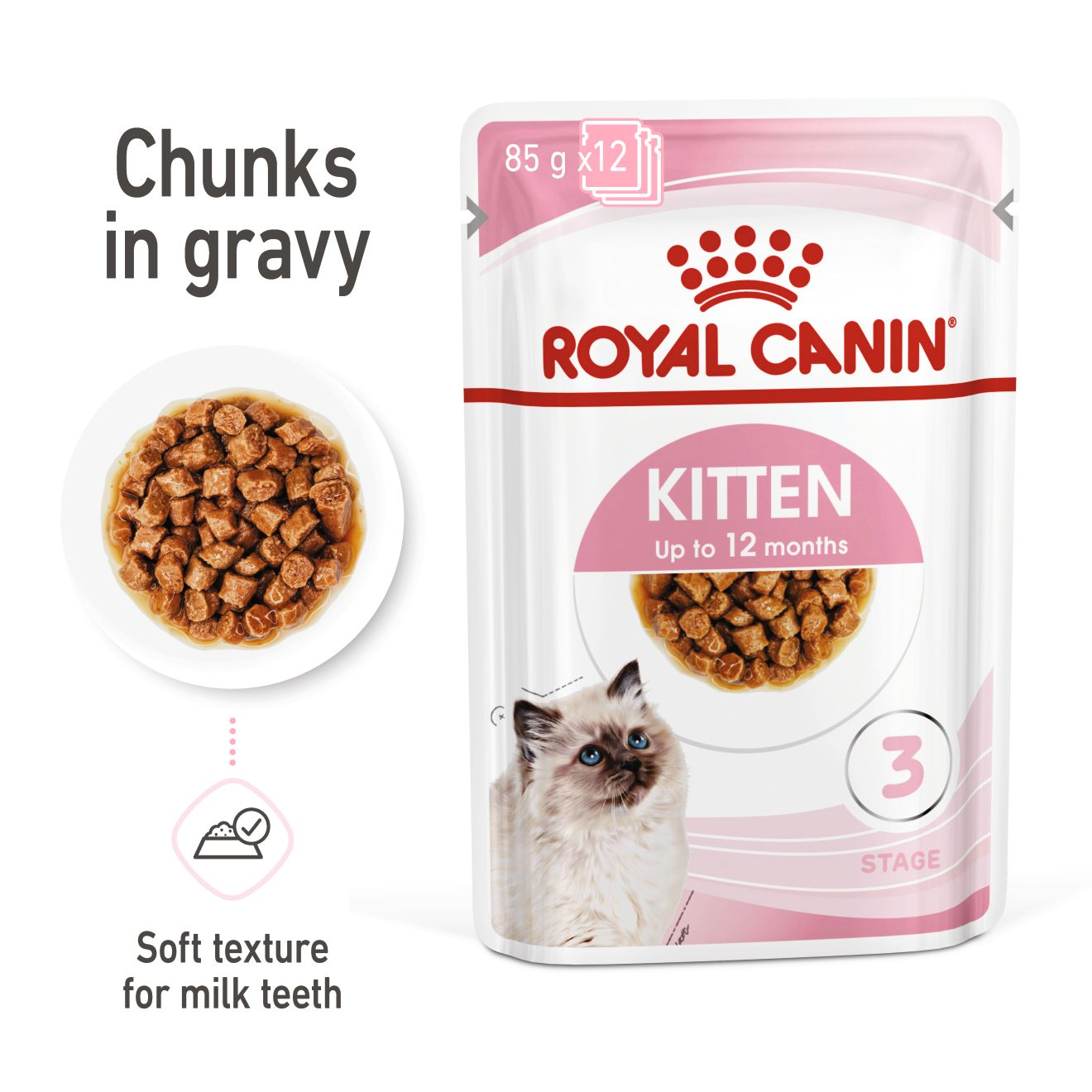 Feline Health Nutrition Kitten Gravy (Wet Food - Pouches) 12 x 85 g_thumbnail_0