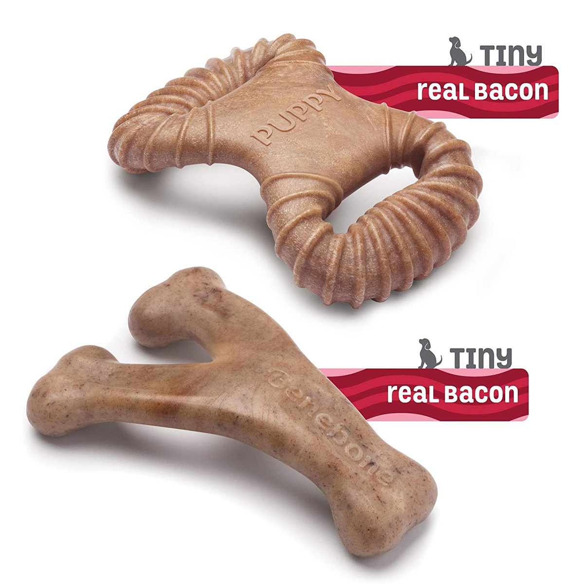 Benebone Puppy 2-Pack Dental Chew/Wishbone (Tiny) - Bacon_thumbnail_2