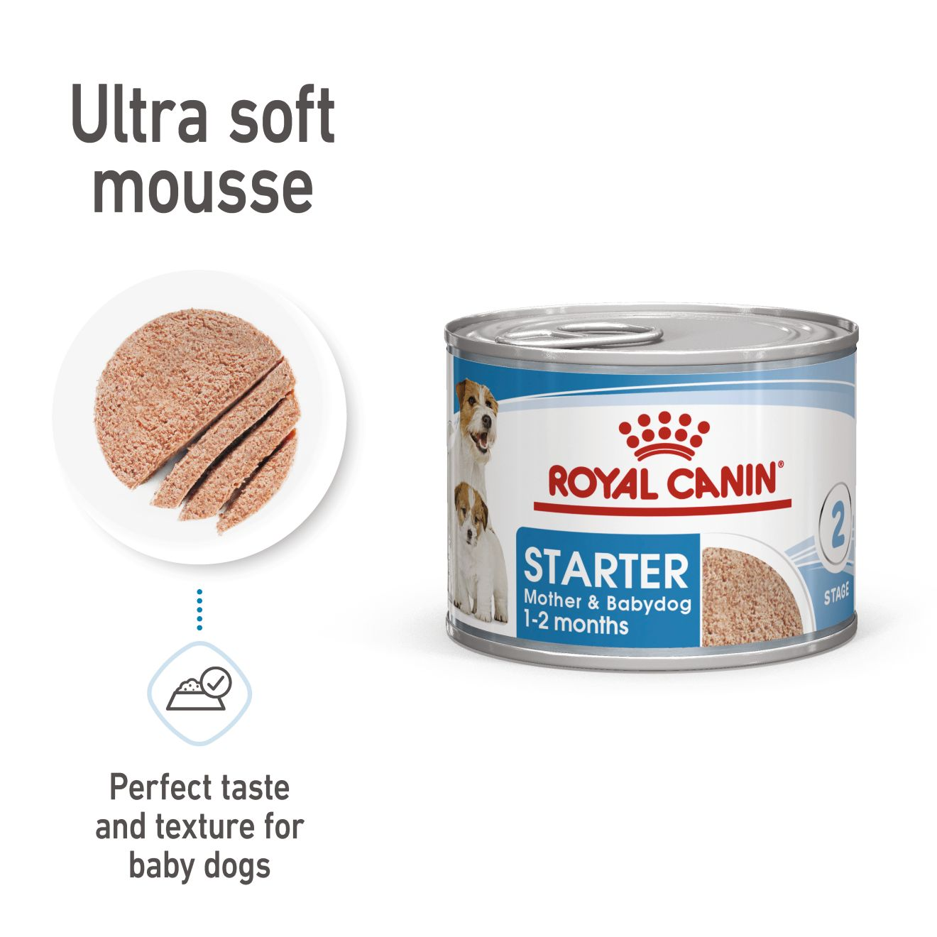 Canine Health Nutrition Starter Mousse (Wet Food - Cans) 12 x 195 g_thumbnail_0