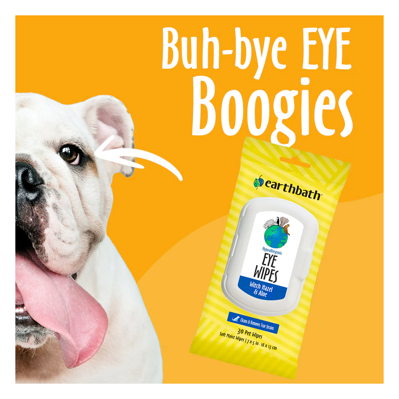 Earthbath Hypoallergenic Eye Wipes (Witch Hazel & Aloe) - 30 Wipes_thumbnail_2