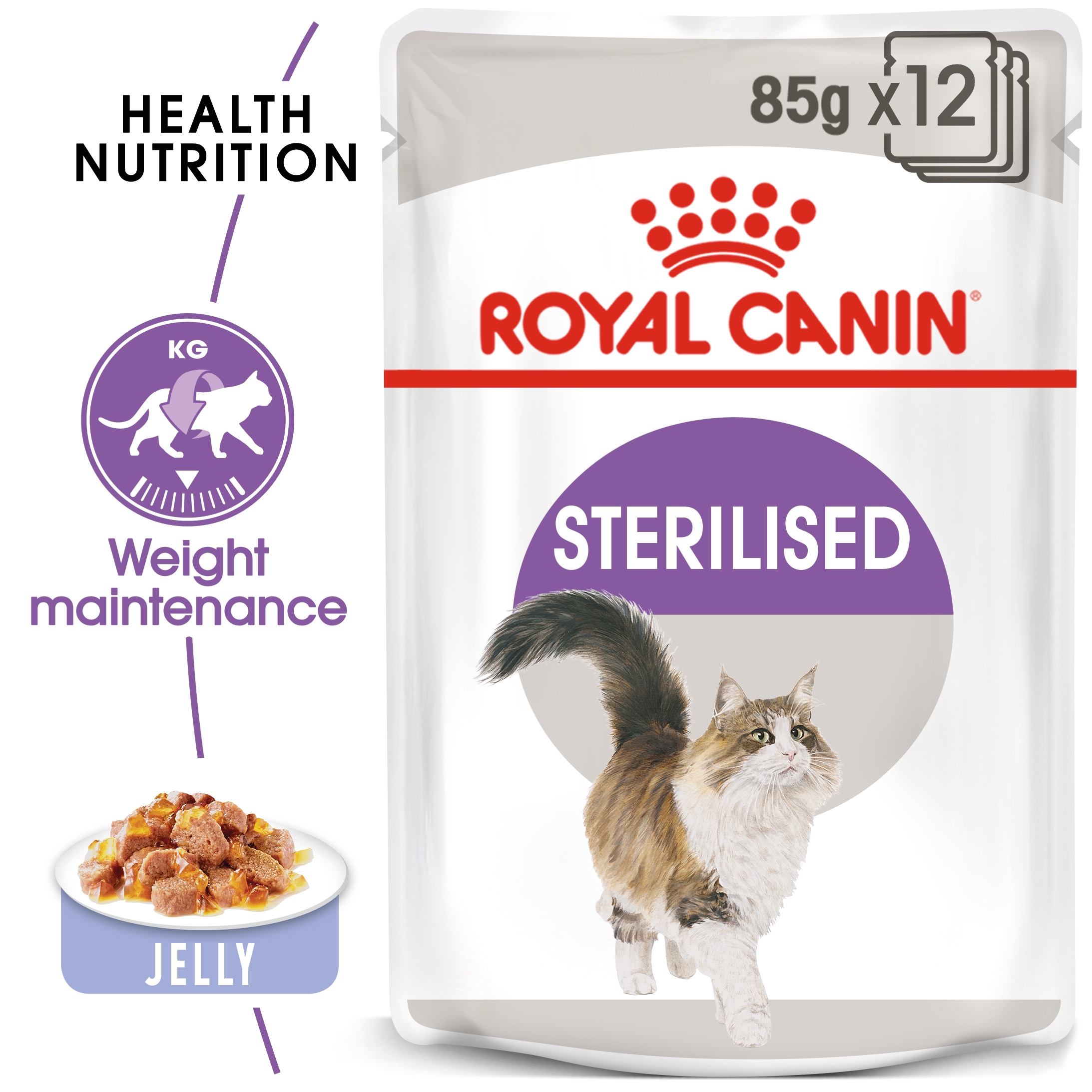 Feline Health Nutrition Sterilised Jelly (Wet Food - Pouches) 12 x 85 g_thumbnail_0