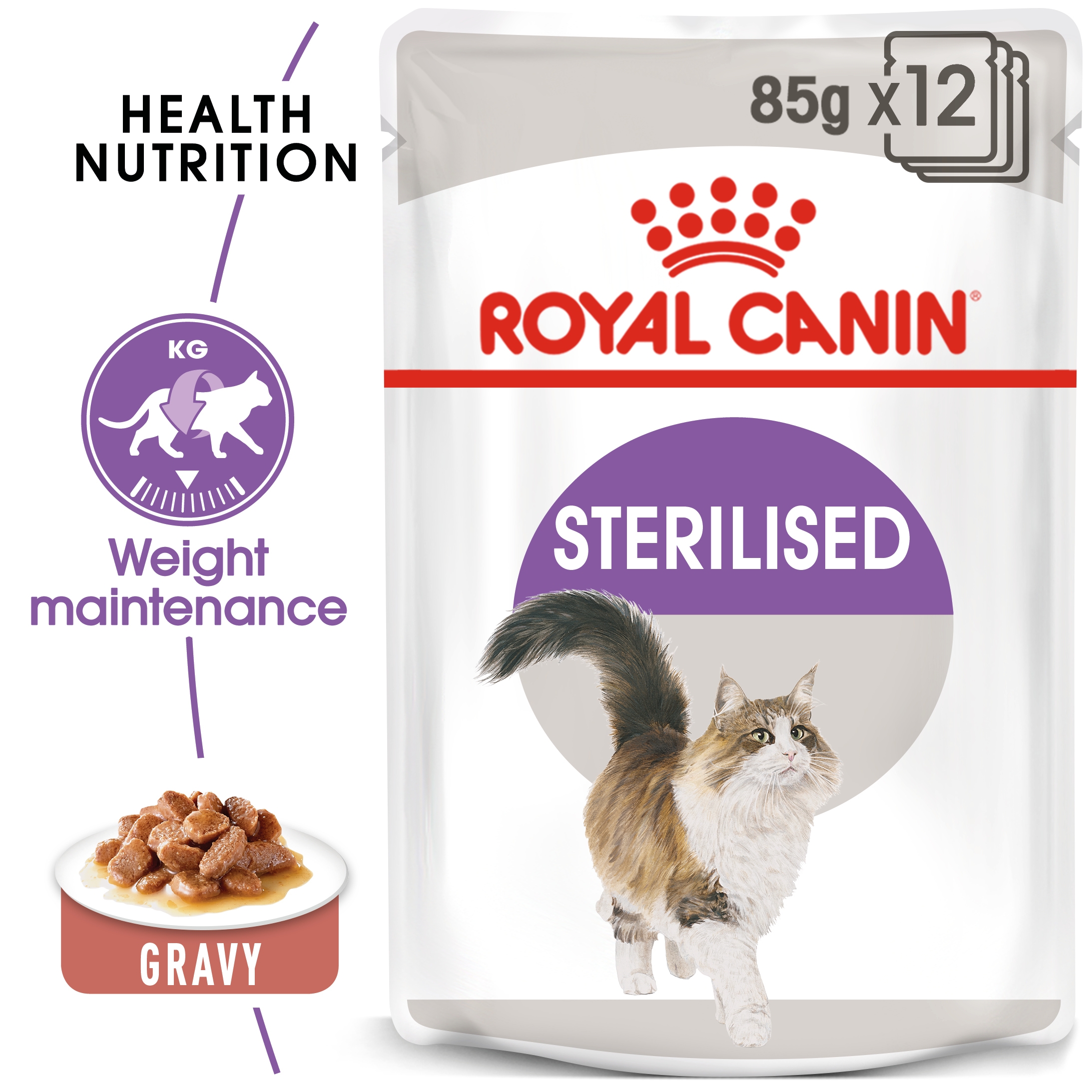 Feline Health Nutrition Sterilised Gravy (Wet Food - Pouches) 12 x 85 g_thumbnail_0