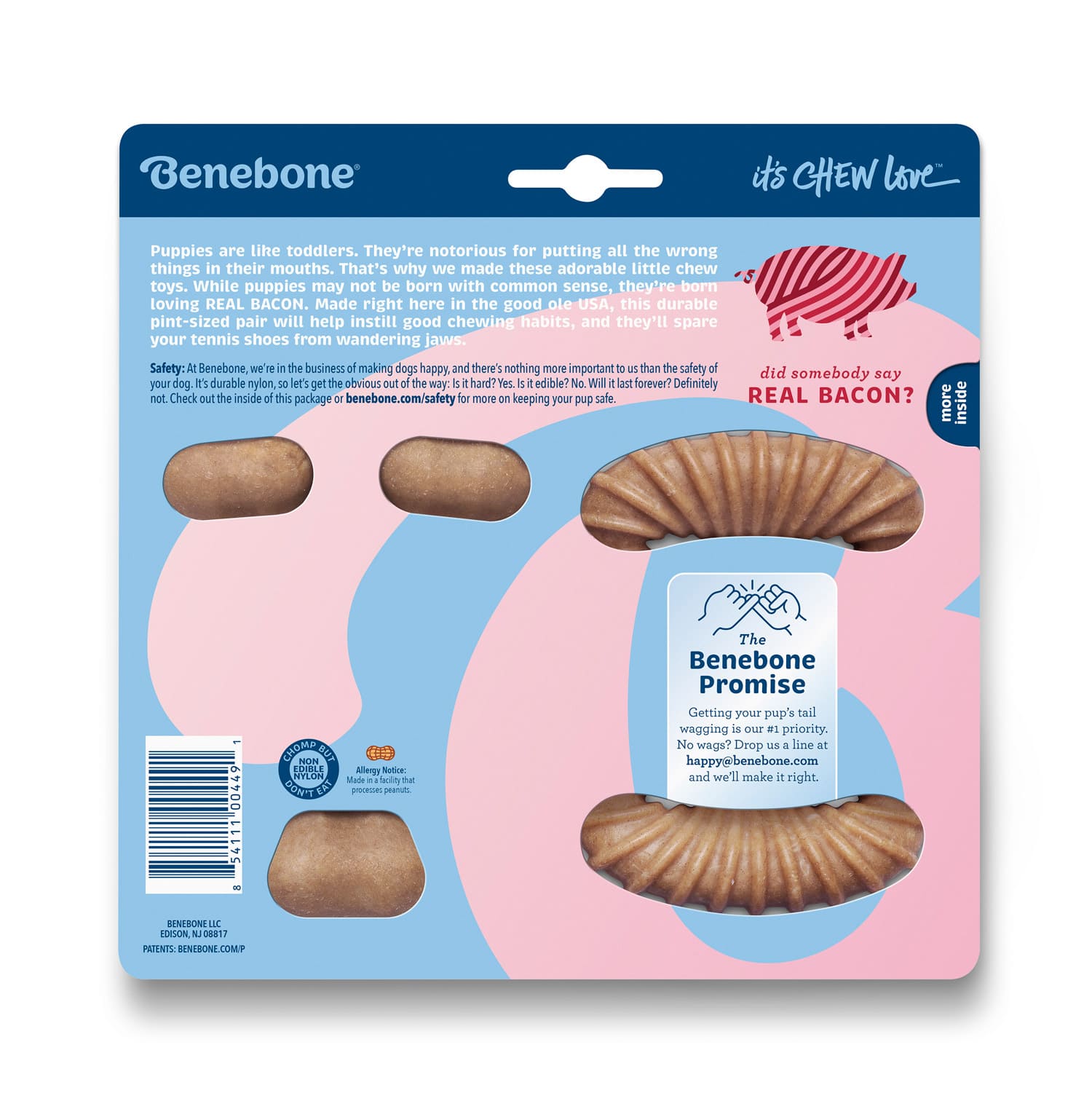 Benebone Puppy 2-Pack Dental Chew/Wishbone (Tiny) - Bacon_thumbnail_1