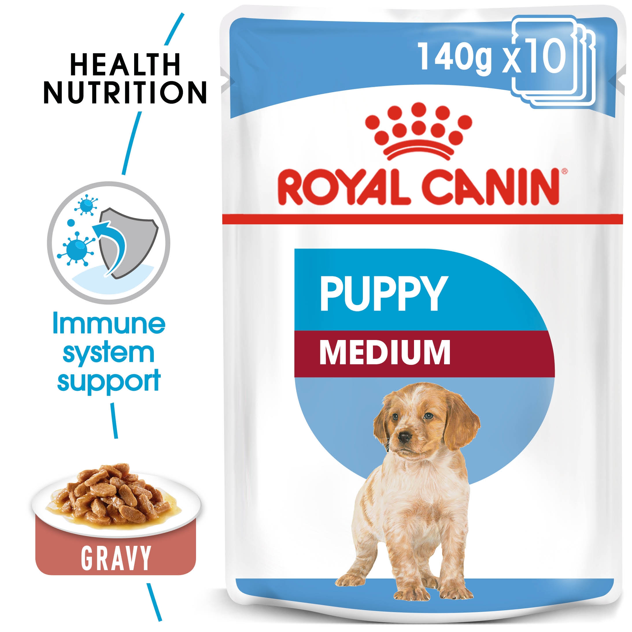 Size Health Nutrition Medium Puppy (Wet Food - Pouches) 10 x 140 g_thumbnail_0